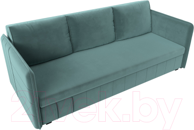 Диван Лига Диванов Слим / 119802 (велюр бирюзовый)