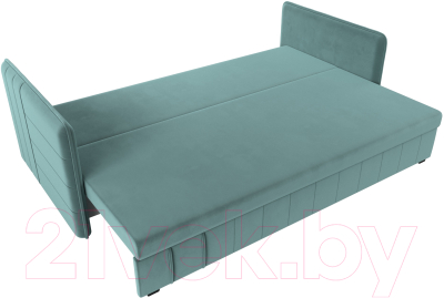 Диван Лига Диванов Слим / 119802 (велюр бирюзовый)