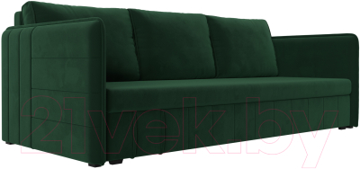 Диван Лига Диванов Слим / 119803 (велюр зеленый) - фото