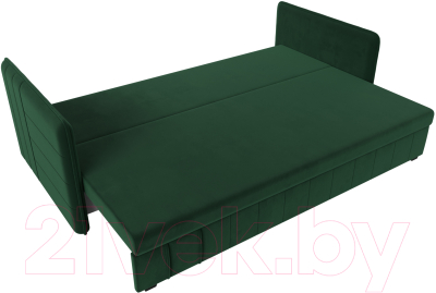 Диван Лига Диванов Слим / 119803 (велюр зеленый)