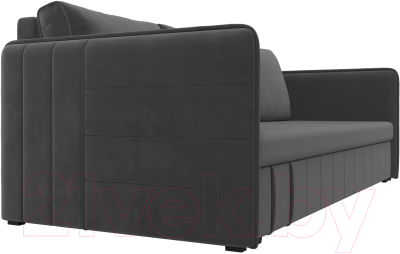 Диван Лига Диванов Слим / 119804 (велюр серый)