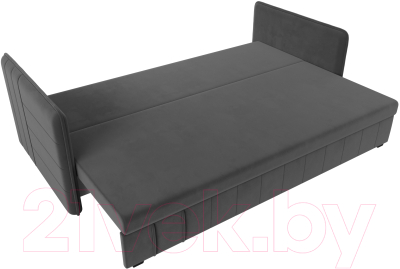 Диван Лига Диванов Слим / 119804 (велюр серый)