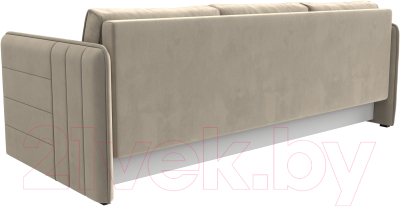 Диван Лига Диванов Слим / 119808 (микровельвет бежевый)