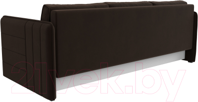 Диван Лига Диванов Слим / 119809 (микровельвет коричневый)