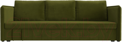 Диван Лига Диванов Слим / 119810 (микровельвет зеленый)