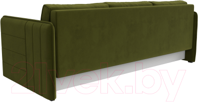 Диван Лига Диванов Слим / 119810 (микровельвет зеленый)