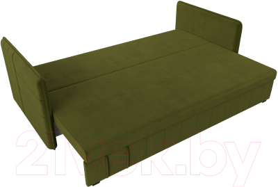 Диван Лига Диванов Слим / 119810 (микровельвет зеленый)