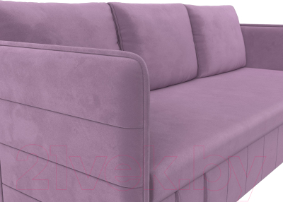 Диван Лига Диванов Слим / 119813 (микровельвет сиреневый)