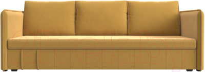 Диван Лига Диванов Слим / 119815 (микровельвет желтый)