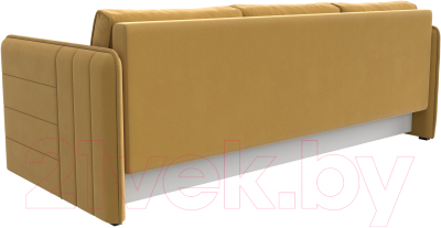 Диван Лига Диванов Слим / 119815 (микровельвет желтый)