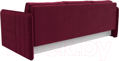 Диван Лига Диванов Слим / 119816 (микровельвет бордовый)