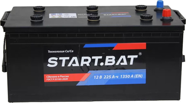 Автомобильный аккумулятор СтартБат 6СТ-225 Евро 1350A