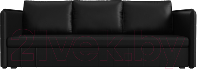 Диван Лига Диванов Слим / 119822 (экокожа черный)