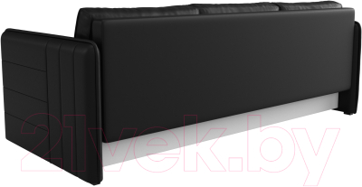 Диван Лига Диванов Слим / 119822 (экокожа черный)