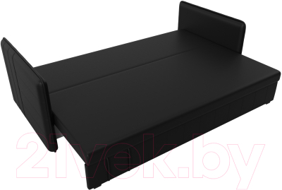 Диван Лига Диванов Слим / 119822 (экокожа черный)