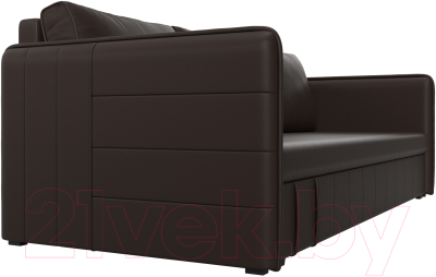 Диван Лига Диванов Слим / 119821 (экокожа коричневый)