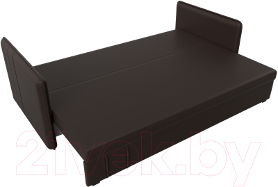 Диван Лига Диванов Слим / 119821 (экокожа коричневый)