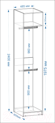 Шкаф-гармошка Евва Лайн ЛН-1D.240.60(0Z)