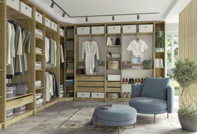 Шкаф-гармошка Евва Лайн ЛН-1D.240.44(0Z) (дуб кантри золотой)