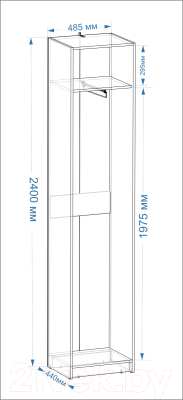 Шкаф-гармошка Евва Лайн ЛН-1D.240.44(0Z) (дуб кантри золотой)