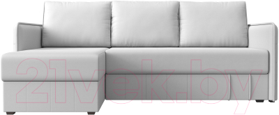 Диван угловой Лига Диванов Слим левый (экокожа белый)