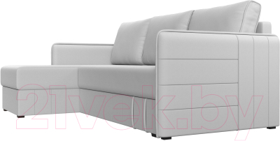 Диван угловой Лига Диванов Слим левый (экокожа белый)