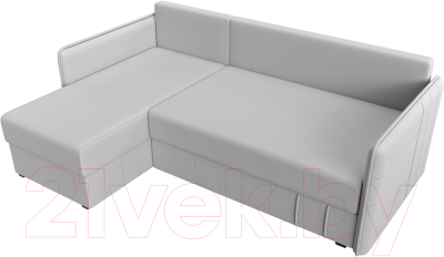 Диван угловой Лига Диванов Слим левый (экокожа белый)