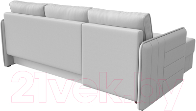 Диван угловой Лига Диванов Слим левый (экокожа белый)