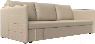Диван Лига Диванов Слим / 119820 (экокожа бежевый) - фото