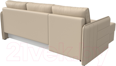 Диван угловой Лига Диванов Слим левый (экокожа бежевый)