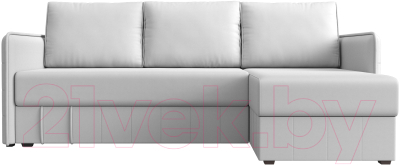 Диван угловой Лига Диванов Слим правый (экокожа белый)