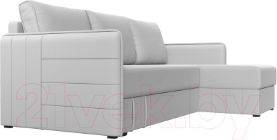 Диван угловой Лига Диванов Слим правый (экокожа белый)