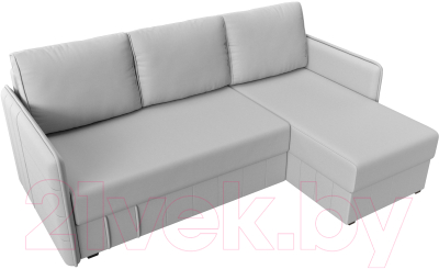 Диван угловой Лига Диванов Слим правый (экокожа белый)
