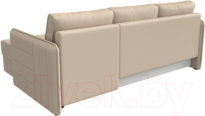Диван угловой Лига Диванов Слим правый (экокожа бежевый)