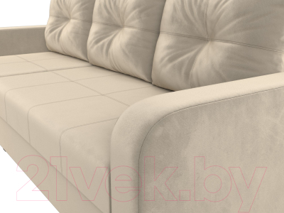 Диван угловой Лига Диванов Ливерпуль Лайт левый (микровельвет бежевый)