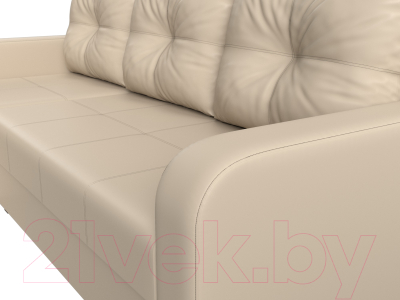 Диван угловой Лига Диванов Ливерпуль Лайт левый (экокожа бежевый)