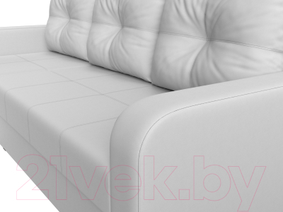 Диван угловой Лига Диванов Ливерпуль Лайт левый (экокожа белый)