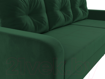 Диван угловой Лига Диванов Ливерпуль Лайт правый (велюр зеленый)