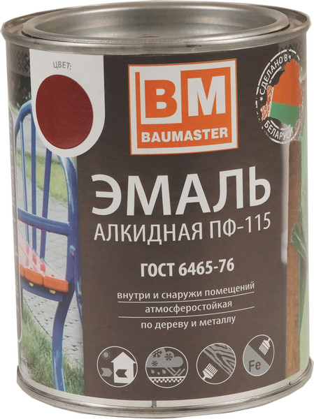 Эмаль BauMaster ПФ-115 - фото