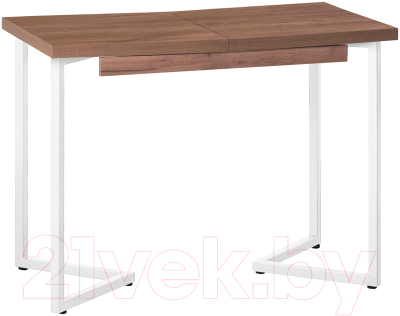 Обеденный стол Millwood Лофт Лондон 120-160x80x76 (дуб табачный Craft/металл белый) - фото