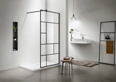 Душевая стенка Aquatek 100x200 / AQ WIW 10020BL Print