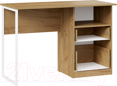 Письменный стол ТриЯ Хилтон тип 1 (дуб крафт золотой/белый матовый)