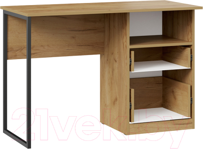 Письменный стол ТриЯ Хилтон тип 1 (дуб крафт золотой/графит матовый)