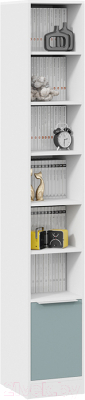 Стеллаж ТриЯ Марли (белый/серо-голубой)