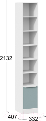 Стеллаж ТриЯ Марли (белый/серо-голубой)