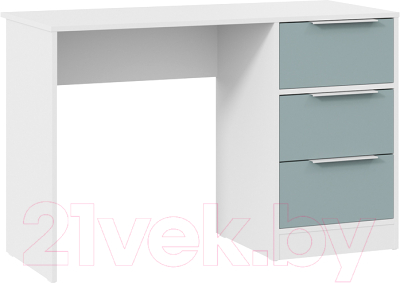 Письменный стол ТриЯ Марли тип 1 (белый/серо-голубой) - фото
