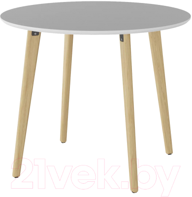 Обеденный стол Калифорния мебель Морган (белый/дуб янтарный) - фото