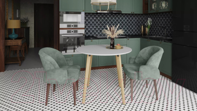 Обеденный стол Калифорния мебель Морган (белый/дуб янтарный)