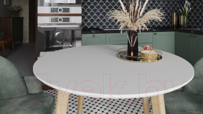 Обеденный стол Калифорния мебель Морган (белый/дуб янтарный)