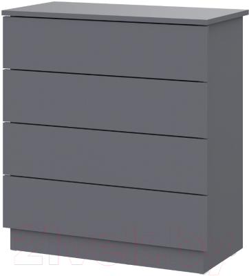 Комод Mio Tesoro КМ 4 (графит серый) - фото